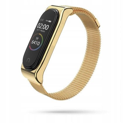 Pasek bransoleta Milanesband do Xiaomi Mi Band 3 / 4 szampańskie złoto