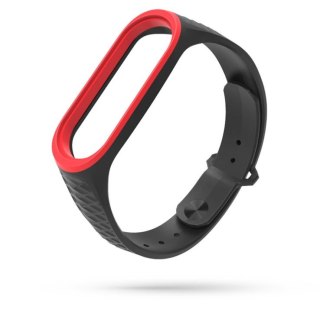 Pasek Sporty do Xiaomi Mi Band 3 / 4 czarno-czerwony