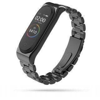 Bransoleta Stainless do Xiaomi Mi Band 3 / 4 czarny