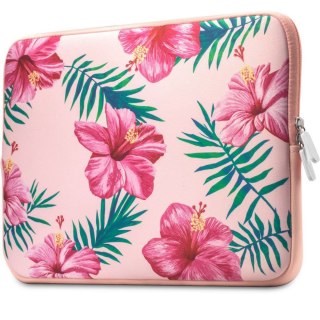 Etui Tech-Protect Floral do Laptopa 13"- 14" różowy