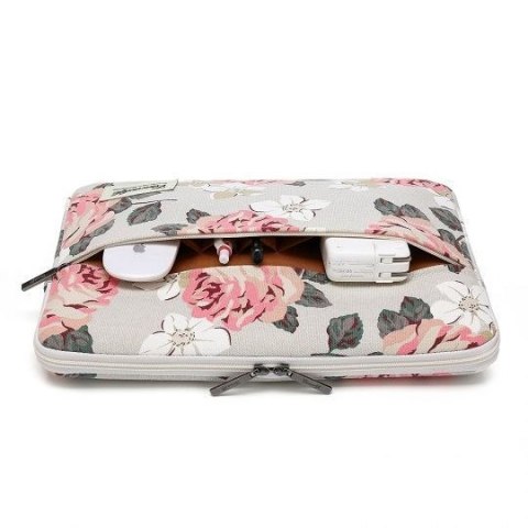 Etui Pokrowiec do Laptopa 13-14" Canvaslife Sleeve White Rose