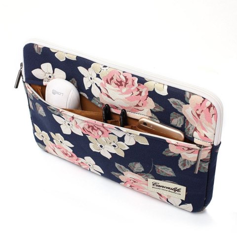 Etui Pokrowiec do Laptopa 15-16" Canvaslife Sleeve Navy Rose