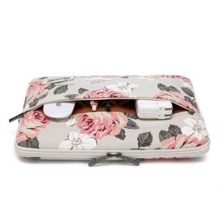 Etui Pokrowiec do Laptopa 15-16" Canvaslife Sleeve White Rose