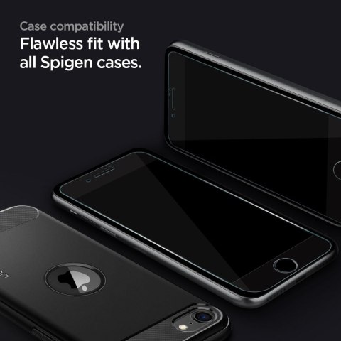 SZKŁO HARTOWANE SPIGEN ALM GLASS FC IPHONE 7/8/SE 2020 BLACK