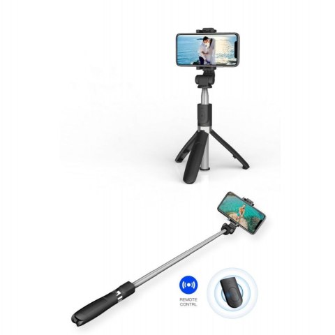 Bezprzewodowy Selfie Stick Statyw Tripod L01S Czarny