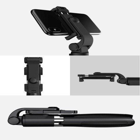 Bezprzewodowy Selfie Stick Statyw Tripod L01S Czarny