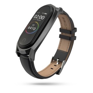 Skórzany pasek Herms do Xiaomi Mi Band 5 czarny