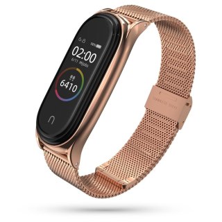 Pasek Milanesband do Xiaomi Mi Band 5 różowe złoto