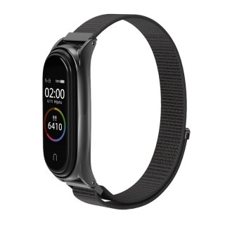 Pasek Nylon do Xiaomi Mi Band 5 czarny