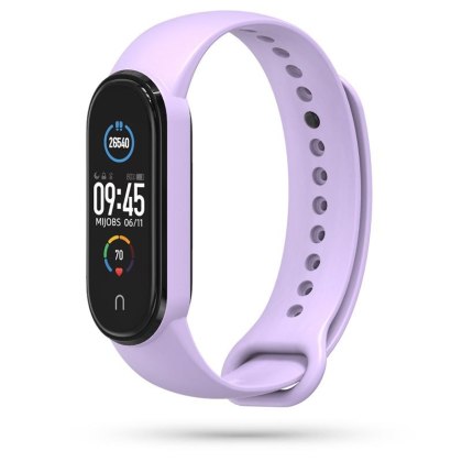 Gumowy pasek Iconband do Xiaomi Mi Band 5 fioletowy