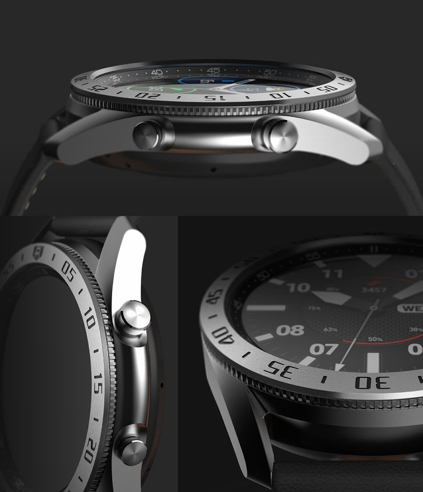 Nakładka Ringke Bezel Styling do Galaxy Watch 3 (45mm) Stainless Silver