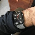 Pasek Nylon Apple Watch 2 / 3 / 4 / 5 / 6 / SE (42/44mm) Dark Olive
