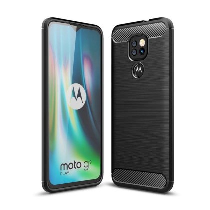 Etui Tech-Protect Tpucarbon do Motorola Moto G9 Play / E7 Plus czarny