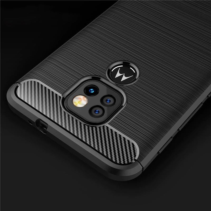 Etui Tech-Protect Tpucarbon do Motorola Moto G9 Play / E7 Plus czarny