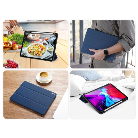 Składany pokrowiec etui na tablet Dux Ducis Domo Lite do iPad Pro 12.9'' 2020 / iPad Pro 12.9'' 2018 niebieski