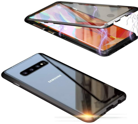 Etui Magnetyczne Szkło 360° do Samsung Galaxy S10+ Plus