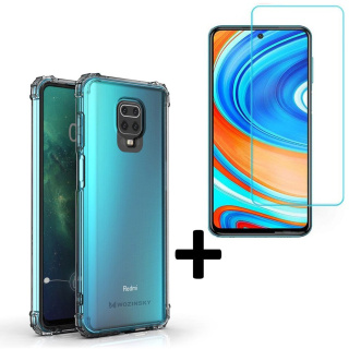 Pancerne etui Anti Shock + szkło do Xiaomi Redmi Note 9 Pro / Redmi Note 9S