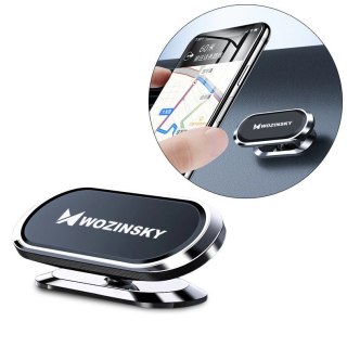 Wozinsky samoprzylepny magnetyczny uchwyt samochodowy 360 na deskę rozdzielczą srebrny (WMH-06)