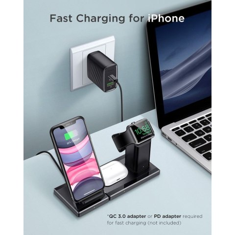 Ładowarka Indukcyjna ESR 3w1 Wireless Charging Station Black