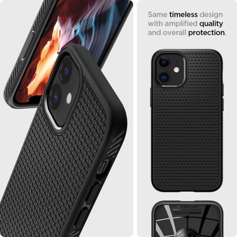 Etui Spigen Liquid Air do iPhone 12 Mini Matte Black