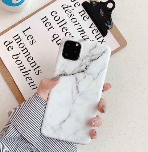 Wozinsky Marble żelowe etui pokrowiec marmur Samsung Galaxy M31 biały