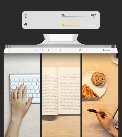 Baseus magnetyczna lampka nocna LED lampa pod szafkę do domu kuchni pokoju biały (DGXC-02)