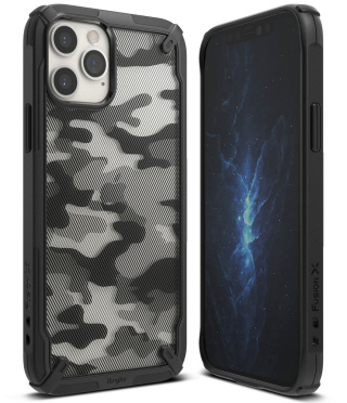 Etui Ringke Fusion X do iPhone 12 / 12 Pro Camo Black