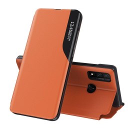 Etui Huawei P40 Lite pomarańczowy elegancki futerał etui z klapką i funkcją podstawki