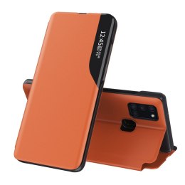 Etui Eco Leather View Case Z Klapką Do Samsung Galaxy A21s Pomarańczowy