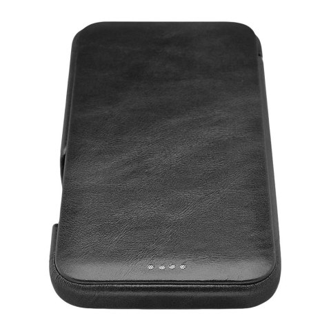 Skórzane etui ICarer Curved Edge Vintage Folio do iPhone 12 Pro Max czarny