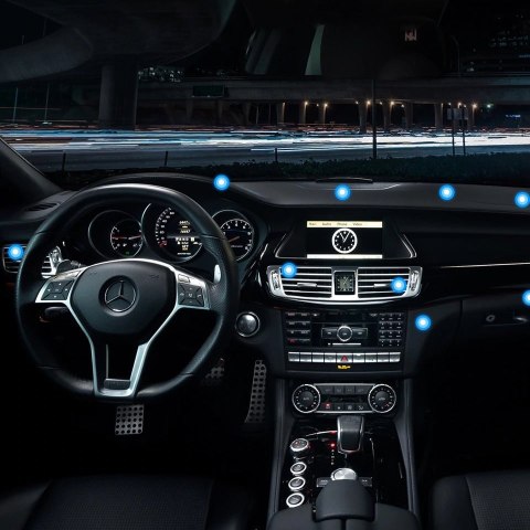 Wozinsky samoprzylepny magnetyczny uchwyt samochodowy 360 na deskę rozdzielczą czarny (WMH-05)