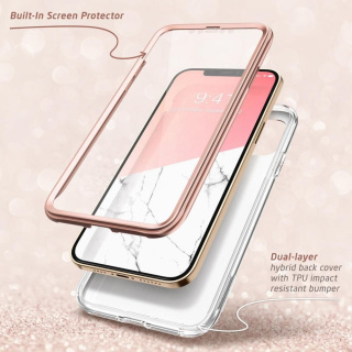 Etui z szybką Supcase Cosmo do iPhone 12 / 12 Pro Marble