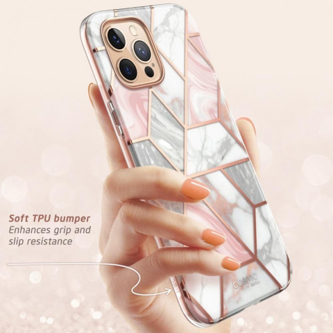 Etui z szybką Supcase Cosmo do iPhone 12 / 12 Pro Marble