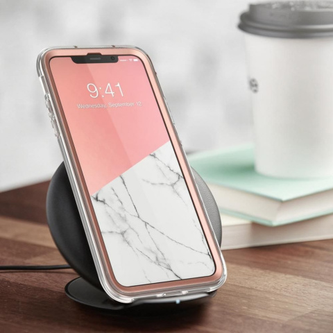 Etui z szybką Supcase Cosmo do iPhone 12 / 12 Pro Marble