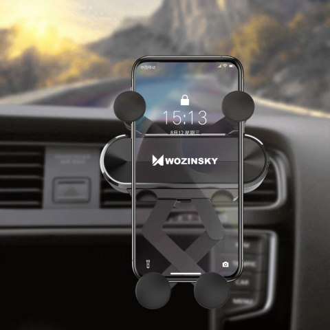 Wozinsky Gravity Car Mount grawitacyjny uchwyt samochodowy na kratkę wentylacyjną nawiew czarny (WCH-05)