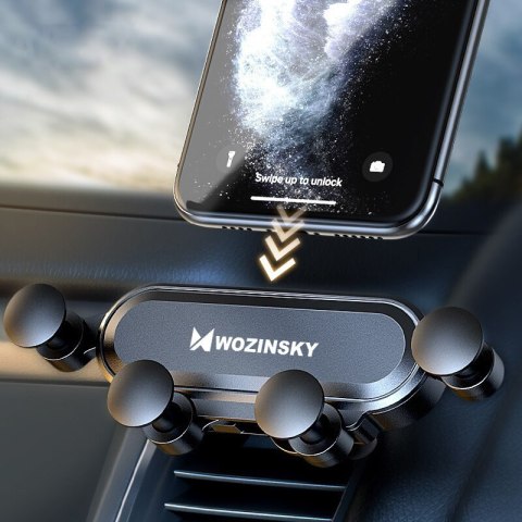 Wozinsky Gravity Car Mount grawitacyjny uchwyt samochodowy na kratkę wentylacyjną nawiew czarny (WCH-05)