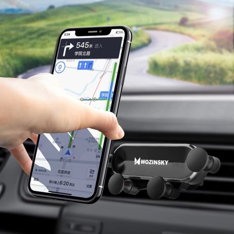 Wozinsky Gravity Car Mount grawitacyjny uchwyt samochodowy na kratkę wentylacyjną nawiew czarny (WCH-05)