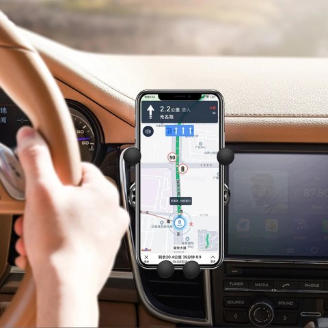 Wozinsky Gravity Car Mount grawitacyjny uchwyt samochodowy na kratkę wentylacyjną nawiew czarny (WCH-05)