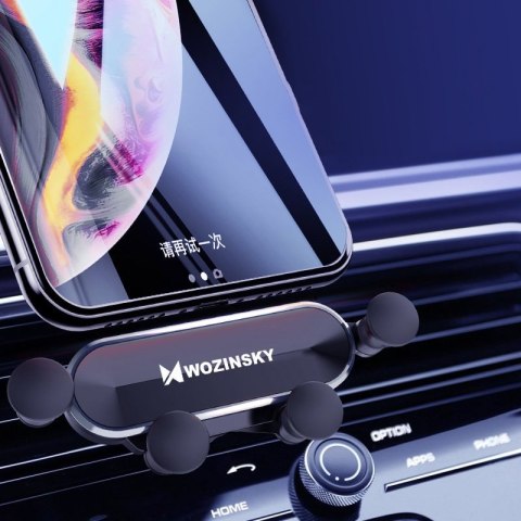 Wozinsky Gravity Car Mount grawitacyjny uchwyt samochodowy na kratkę wentylacyjną nawiew czarny (WCH-05)