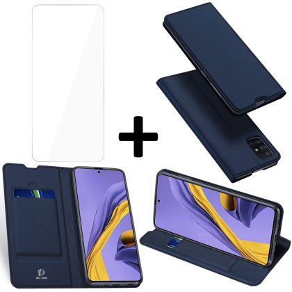 Etui DUXDUCIS + szkło do Samsung Galaxy A71 granatowy