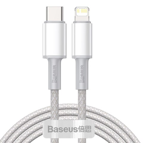 Baseus kabel USB Typ C - Lightning szybkie ładowanie Power Delivery 20 W 2 m biały (CATLGD-A02)
