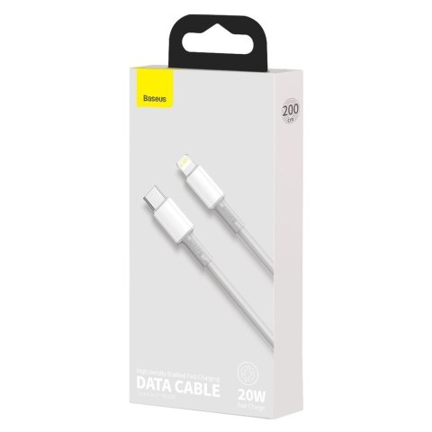 Baseus kabel USB Typ C - Lightning szybkie ładowanie Power Delivery 20 W 2 m biały (CATLGD-A02)