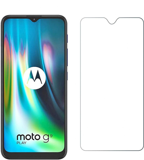 Etui Carbon + Szkło Płaskie do Motorola Moto G9 Play / E7 Plus