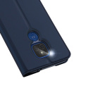 Etui Dux Ducis + szkło płaskie do Motorola G9 Play / E7 Plus Granat