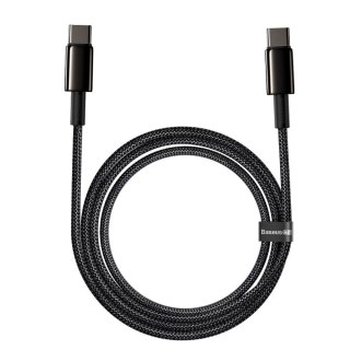 Baseus kabel USB Typ C - USB Typ C szybkie ładowanie Power Delivery Quick Charge 100 W 5 A 2 m czarny (CATWJ-A01)
