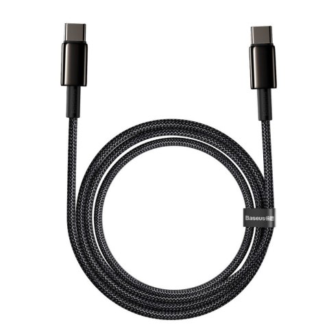 Baseus kabel USB Typ C - USB Typ C szybkie ładowanie Power Delivery Quick Charge 100 W 5 A 2 m czarny (CATWJ-A01)