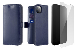 Etui Kado do iPhone 12 Pro Max niebieski + szkło płaskie