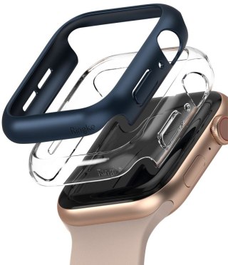 2x Etui Ringke Slim do Apple Watch 4 / 5 / 6 / SE 44mm Clear & Blue