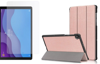 Etui do Lenovo Tab M10 2nd gen 10.1 Rose Gold + Szkło