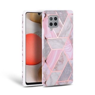 Etui Marble do Samsung Galaxy A42 5G Pink